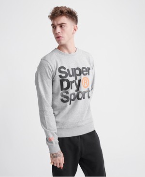 Superdry Core Sport Crew Férfi Pulóver Szürke | PMEUQ3928